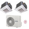 Hitachi Dual Split Cassette Air Conditioner 4-Way R32 9000+9000 BTU With RAM-G43N2HA(B)E Wi-Fi Optional + Control
