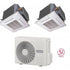 Hitachi Dual Split Cassette Air Conditioner 4-Way R32 9000+12000 BTU With RAM-G55N2HA(B)E Wi-Fi Optional + Control