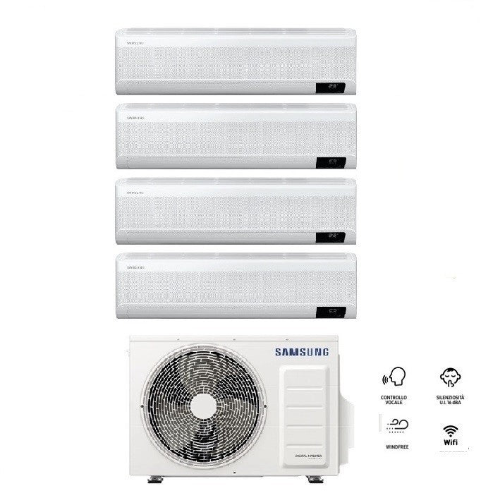 Condizionatore Climatizzatore Samsung Quadri Split Inverter Windfree Avant R-32 Wi-Fi 9000+9000+9000+18000 BTU Con AJ100TXJ5KG/EU