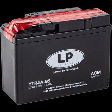 Batteria Per Moto Landport Modello YTR4A-BS Con Tecnologia Absorbent Glass Mat