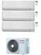 Condizionatore Climatizzatore Toshiba Trial Seiya R-32 7000+7000+18000 BTU Con RAS-3M26U2AVG-E Wi-Fi Optional
