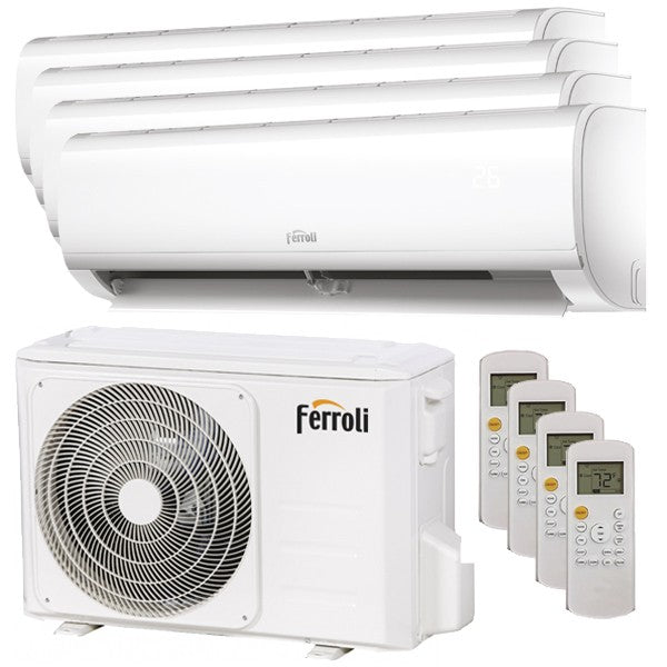 Condizionatore Climatizzatore Ferroli Quadri Split Inverter Diamant M R32 Wi-Fi 7000+7000+7000+9000 BTU Con 2CO9AA2F 28-4