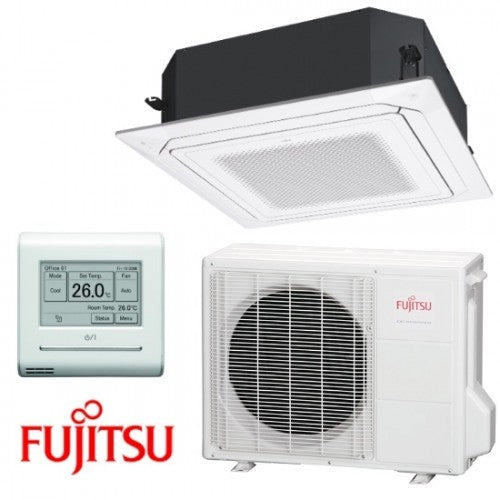 Condizionatore Climatizzatore Fujitsu a Cassetta Flusso D'aria Circolare R-32 30000 BTU AUXG30KRLB White Wi-Fi Optional