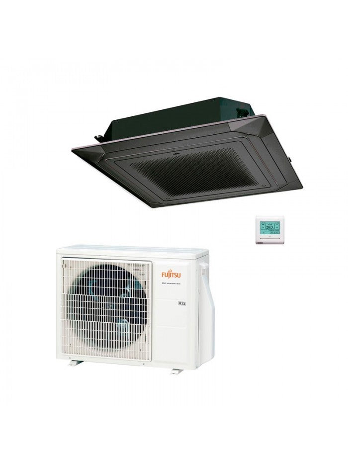Condizionatore Climatizzatore Fujitsu a Cassetta Circular Flow Eco R-32 45000 BTU AUXG45KRLB Black Wi-Fi Optional