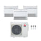 Condizionatore Climatizzatore Mitsubishi Electric Trial a Pavimento R32 MFZ-KT 12000+12000+12000 BTU +MXZ-3F68VF Wi-Fi Optional