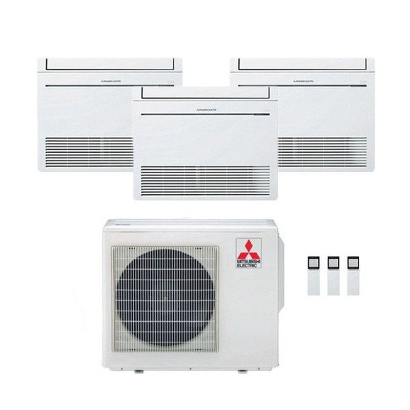 Condizionatore Climatizzatore Mitsubishi Electric Trial a Pavimento R32 MFZ-KT 9000+9000+18000 BTU Con MXZ-3F68VF Wi-Fi Optional