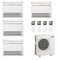 Condizionatore Climatizzatore Mitsubishi Electric Quadri a Pavimento R32 MFZ-KT 9+9+12+12 BTU Con MXZ-4F72VF Wi-Fi Optional