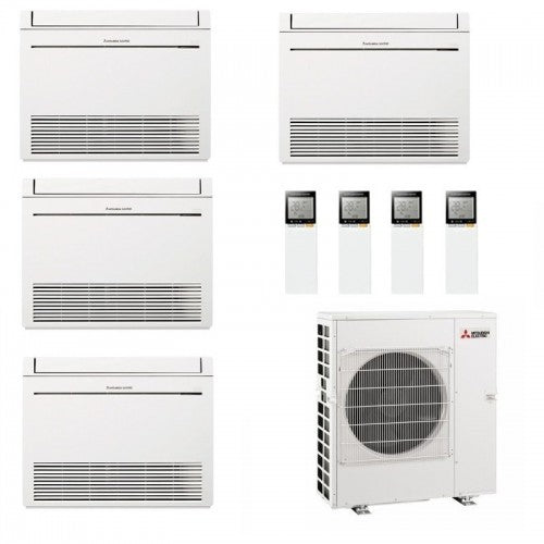 Condizionatore Climatizzatore Mitsubishi Electric Quadri a Pavimento R32 MFZ-KT 9+9+9+18 BTU Con MXZ-4F72VF Wi-Fi Optional