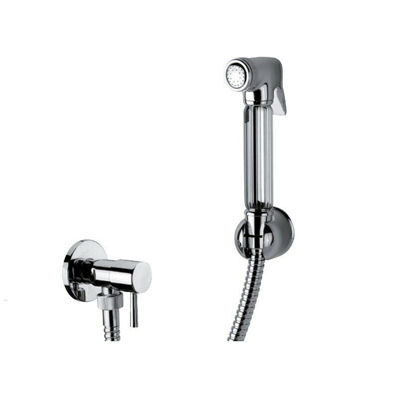 DOCCINO IN OTTONE CROMATO KIT SHUT-OFF TONDO DAMAST