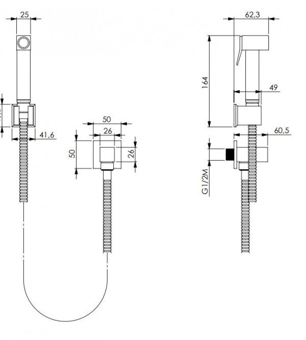 Doccino Kit shut off quadro in ottone Damast Ottone Q