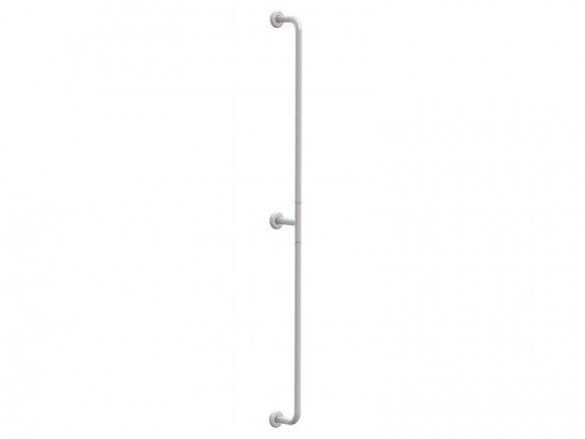 CORRIMANO VERTICALE ATTACCO PARETE/PARETE IN ACCIAIO INOX LACCATO BIANCO ALTEZZA 180 CM