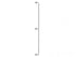 CORRIMANO VERTICALE ATTACCO PARETE/PARETE IN ACCIAIO INOX LACCATO BIANCO ALTEZZA 180 CM