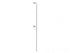 CORRIMANO VERTICALE ATTACCO PARETE/PAVIMENTO IN ACCIAIO INOX LACCATO BIANCO ALTEZZA 190 CM