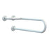 BARRA DI SOSTEGNO FISSA CON RINFORZO DESTRA IN ACCIAIO INOX LACCATO BIANCO 80 CM