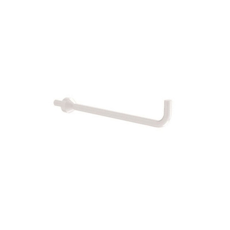 PORTA ROTOLO IN ACCIAIO INOX LACCATO BIANCO ø 0,6 x 12 cm