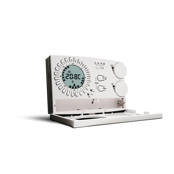 Perry Electric cronotermostato da parete analogico digitale settimanale 3V serie Easy