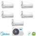 Climatiseur split inverter Midea Penta Breezeless+ R32 Wi-Fi 9000+9000+9000+12000+12000 avec M5OE-42HFN8-Q 