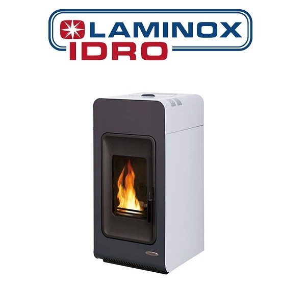 Termostufa A Pellet Laminox Primula Idro 13 Kw Colore Bianco