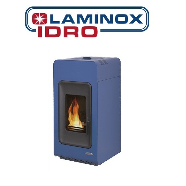 Termostufa A Pellet Laminox Primula Idroventilata 13 Kw Colore Blu