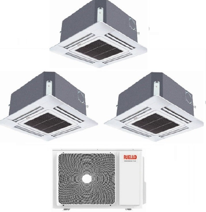 Riello Trial Split Cassette Air Conditioner SET AMK P R-32 9000+9000+12000 BTU With MULTI 355 PI