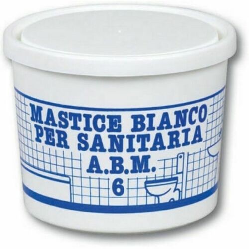 Mastice Bianco per Sanitaria A.B.M. per guarnizioni di tubazioni di scarico in genere da 900 gr