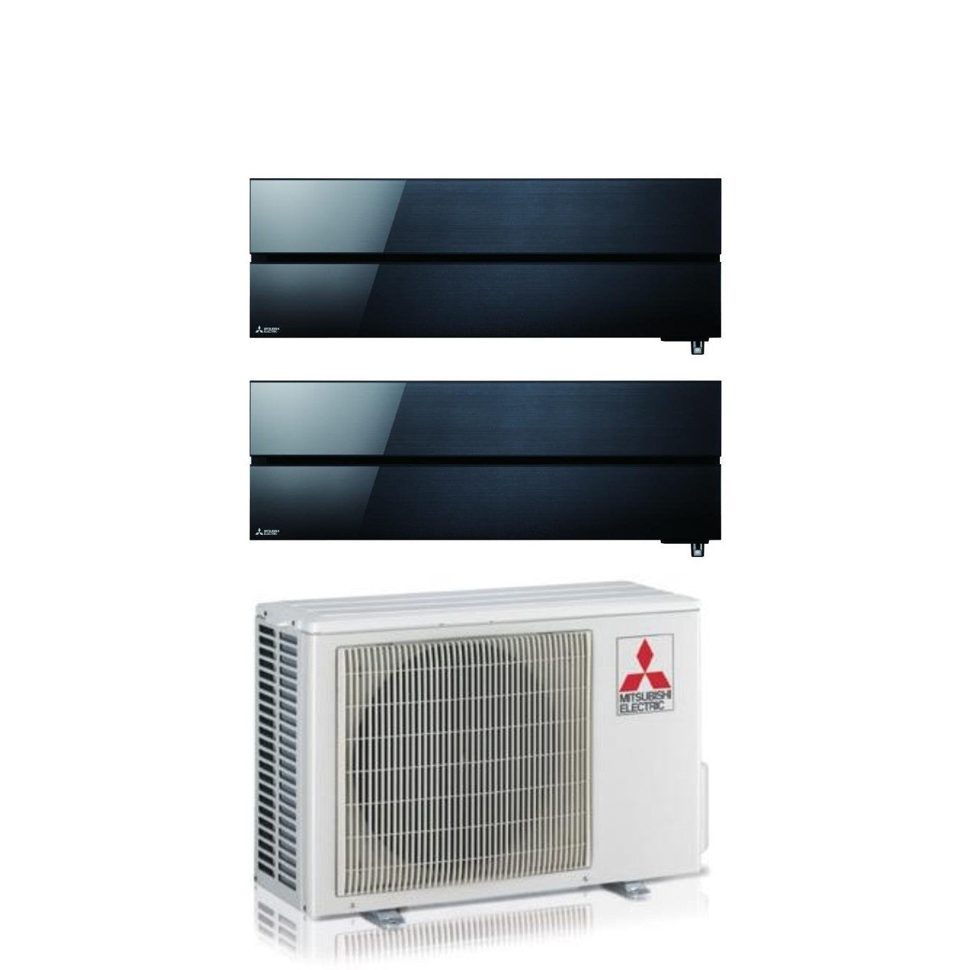 Condizionatore Climatizzatore Mitsubishi Electric Dual Split Kirigamine Style Onyx Black R-32 9000+9000 BTU Con MXZ-2F42VF