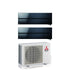 Condizionatore Climatizzatore Mitsubishi Electric Dual Split Kirigamine Style Onyx Black R-32 9000+12000 BTU Con MXZ-2F53VF4 9+12