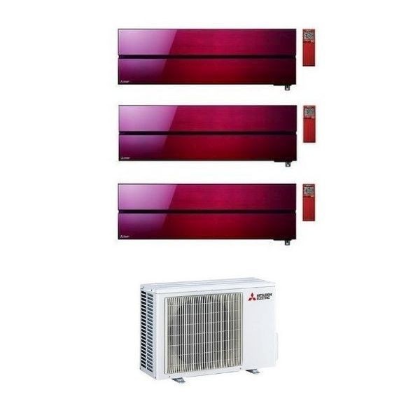 Condizionatore Climatizzatore Mitsubishi Electric Trial Split Kirigamine Style Ruby Red R-32 9+9+12 BTU Con MXZ-3F54VF4 Wi-Fi Integrato