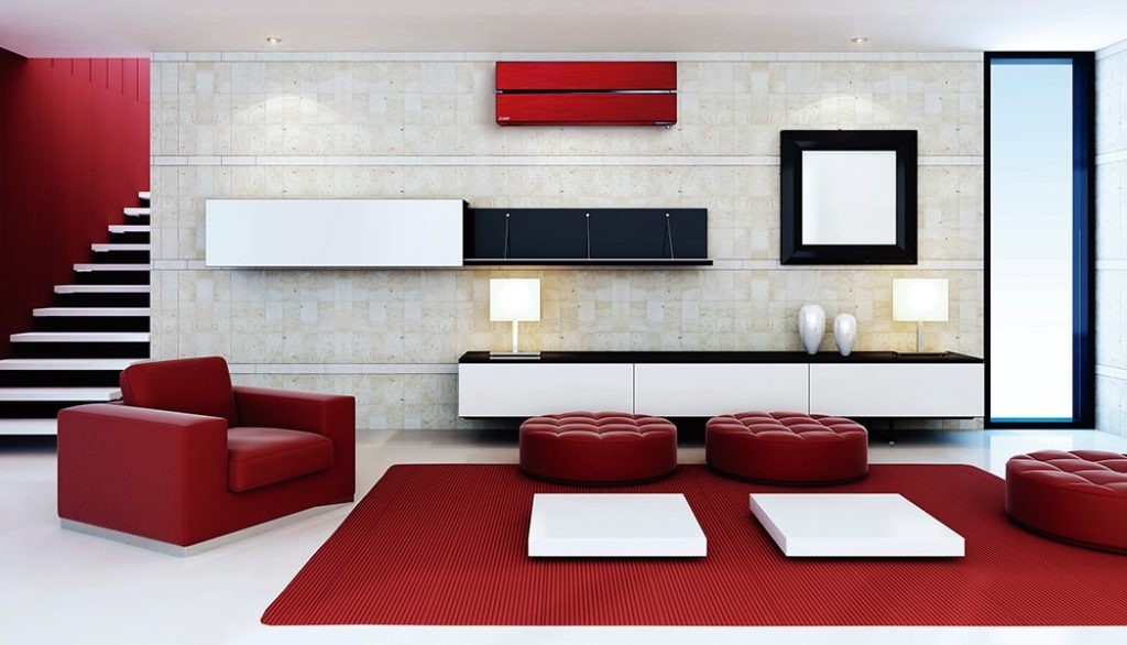 Condizionatore Climatizzatore Mitsubishi Electric Trial Split Kirigamine Style Ruby Red R-32 9+9+12 BTU Con MXZ-3F54VF4 Wi-Fi Integrato