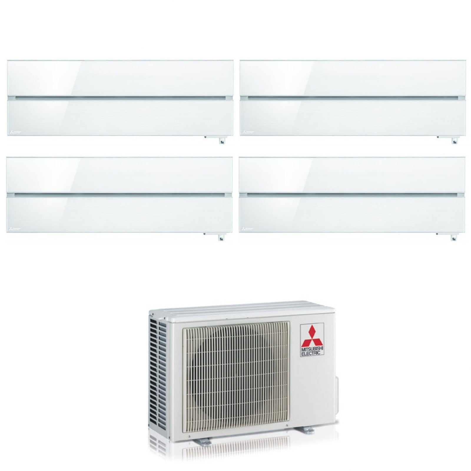 Condizionatore Climatizzatore Mitsubishi Electric Quadri Split Kirigamine Style Pearl White R-32 9+9+9+12 BTU Con MXZ-4F72VF