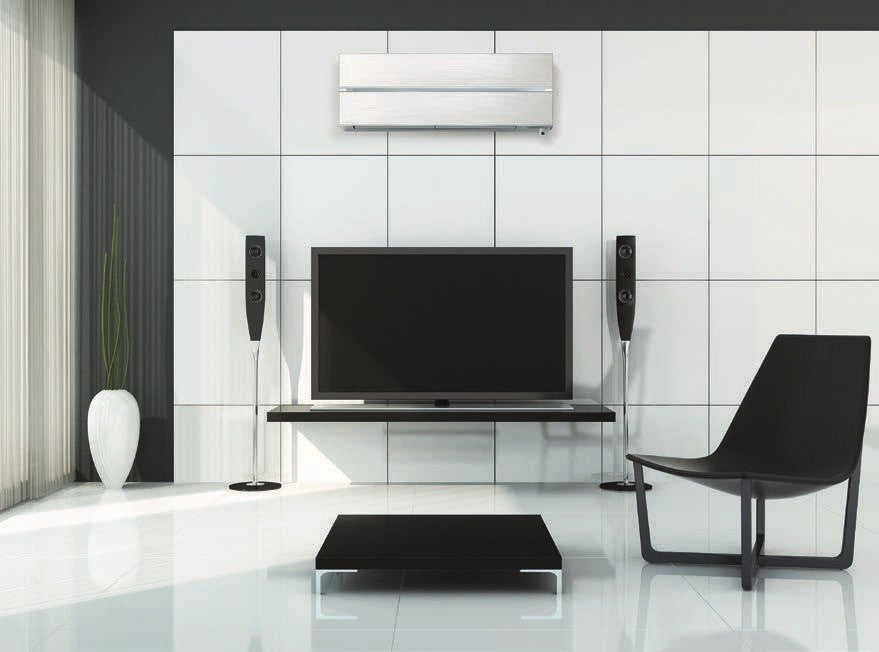 Mitsubishi Electric Trial Split Kirigamine Style Pearl White R-32 9+12+12 BTU Air Conditioner with Integrated Wi-Fi MXZ-3F68VF4