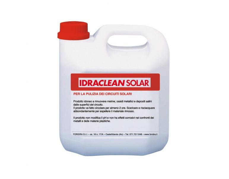 Nettoyant solaire IDRACLEAN pour circuits solaires, adapté à l'élimination des dépôts de sel, des oxydes métalliques et des résidus organiques, 5 kg