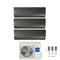 Condizionatore Climatizzatore Haier Trial Split Inverter Flexis Plus Black R-32 7000+7000+12000 Con 3U55S2SR5FA Wi-Fi Integrato