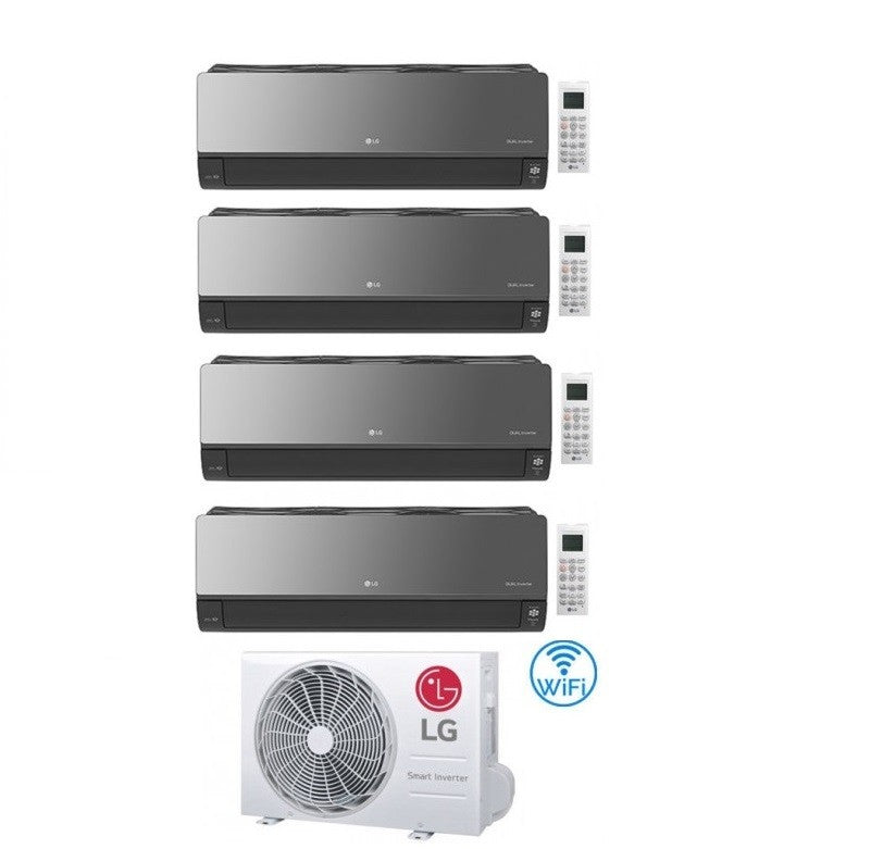 Condizionatore Climatizzatore LG Quadri Split Inverter R-32 ArtCool Uv Nano Mirror 9000+9000+9000+9000 Btu con MU4R27 U42 Wifi integrato 9+9+9+9