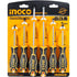INGCO Assortimento di 6 Giraviti Con Impronta ad Intaglio e Croce