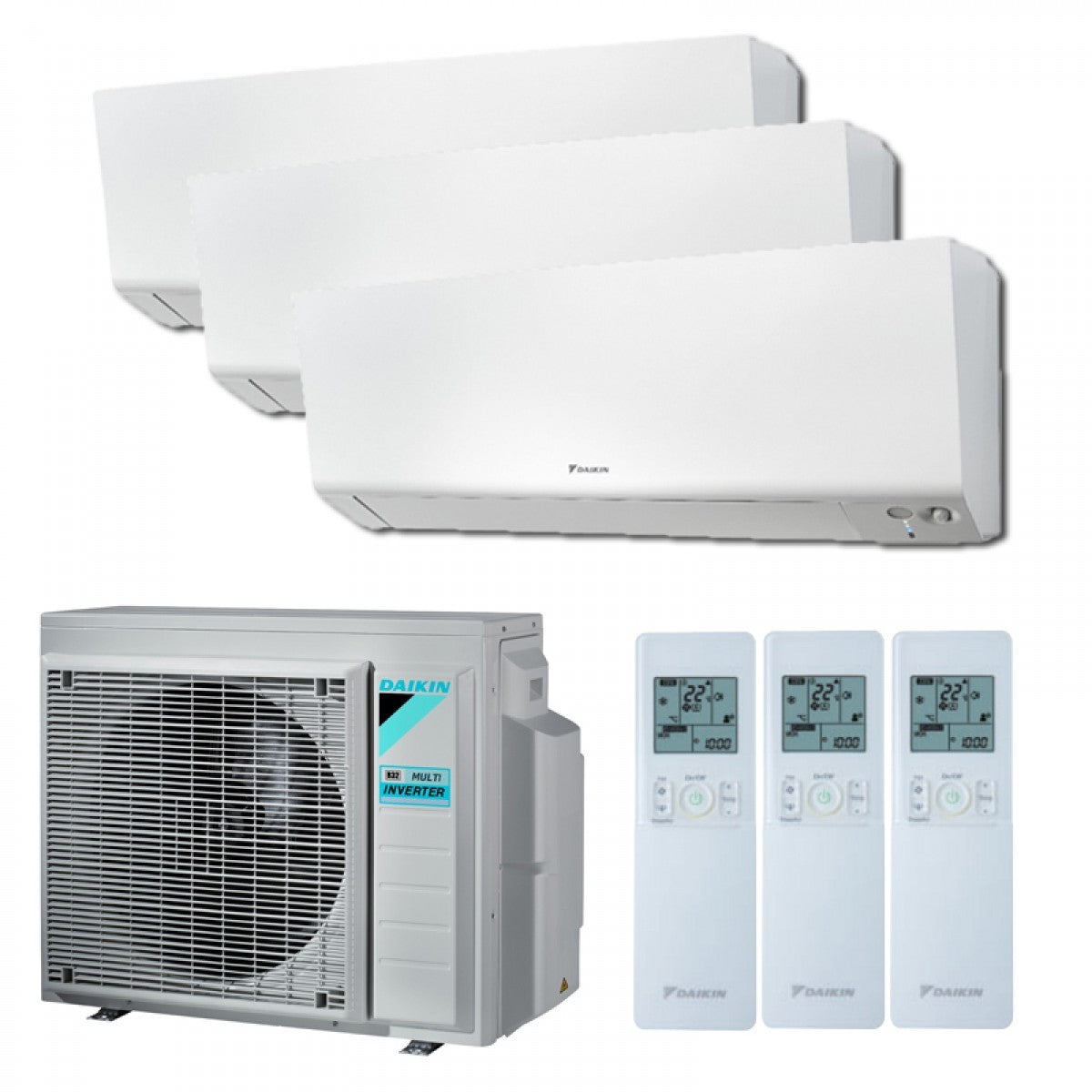 Condizionatore Climatizzatore Daikin trial split inverter FTXM/R Perfera R-32 Bluevolution 7+9+12 CON 3MXM52M WiFi Incluso