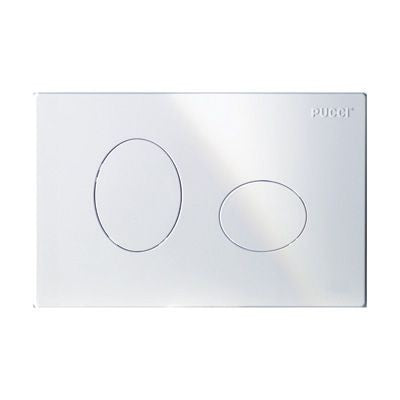 Placca di Comando Bianca ECO Ellisse PUCCI per Risciacquo a due Quantità Cod. 80130550