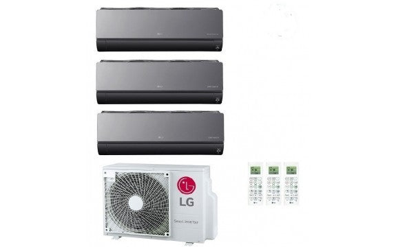 Condizionatore Climatizzatore LG trial split inverter R-32 ArtCool Uv Nano Mirror 12000+12000+12000 Btu con MU4R25.U22 Wifi integrato 12+12+12