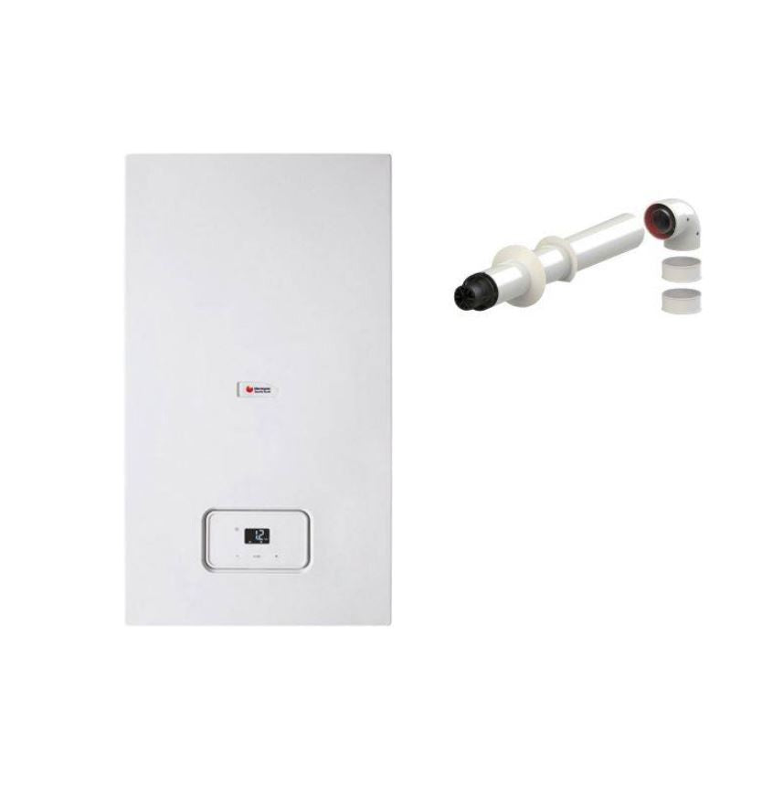 Caldaia a Condensazione Saunier Duval Thematek Condensing 25 KW F24E Metano ErP Completa di Kit Scarico Fumi