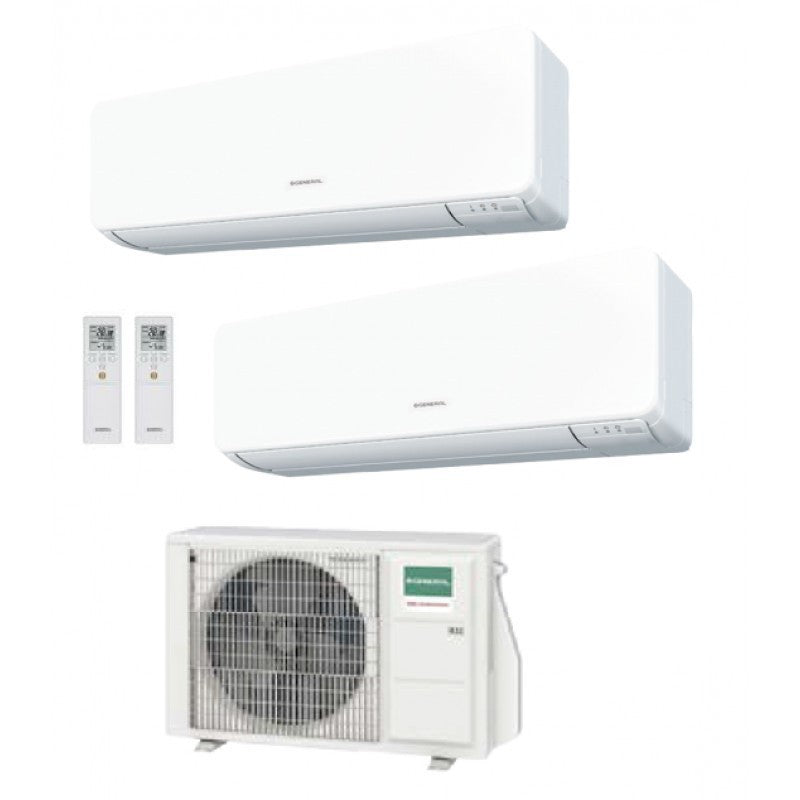 Condizionatore Climatizzatore General Fujitsu Dual Split Serie KMTB R-32 7000+7000 Con AOHG14KBTA2