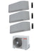 Condizionatore Climatizzatore Toshiba Trial Split Haori Grigio 10000+10000+10000 BTU R-32 Wi-Fi Integrato Con RAS-3M18U2AVG-E