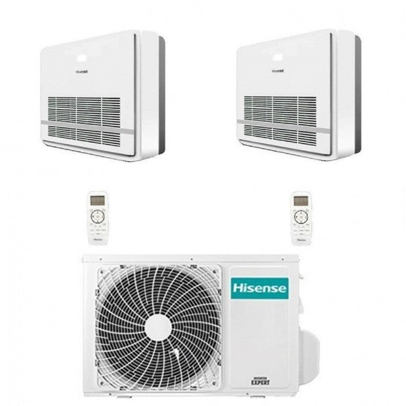 Condizionatore Climatizzatore Hisense Dual Split Inverter a Console 9000+9000 Con 2AMW52U4RXC