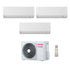 Condizionatore Climatizzatore Toshiba Trial Split Inverter Shorai Edge White Wi-Fi 7000+7000+10000 BTU Con RAS-3M18G3AVG-E