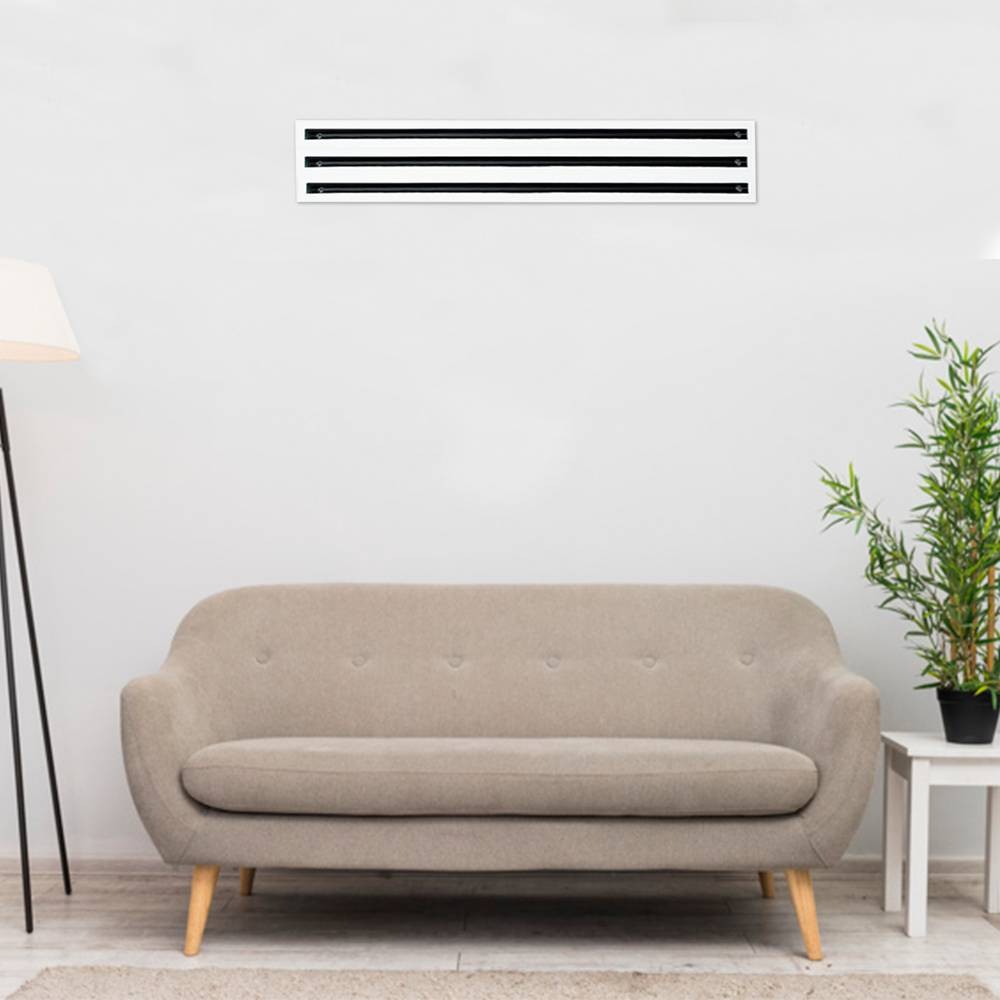 Diffusori Lineari a 3 Feritoie in Alluminio Anodizzato o Bianco RAL9010 DLF10