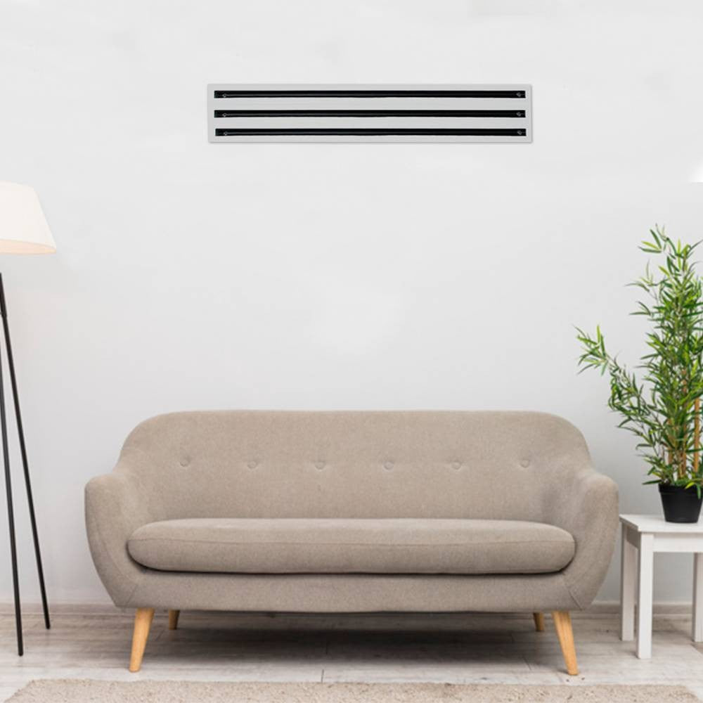 Diffusori Lineari a 3 Feritoie in Alluminio Anodizzato o Bianco RAL9010 DLF10