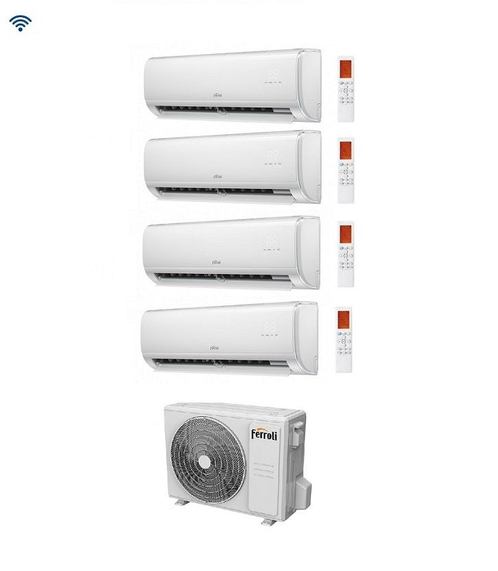 Condizionatore Climatizzatore Ferroli Quadri Giada M 9000+9000+9000+9000 BTU Con 28-4 Wi-Fi Integrato Alexa e Google HOME