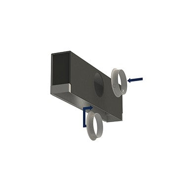 Kit de plénum multifonction Brofer PDLCCI pour diffuseurs linéaires DLF/DLN avec 1 fente de 1500 mm 