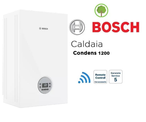 Caldaia a Condensazione Junkers Bosch Modello Condens GC1200W 24/30 C 23 Metano Completa di Kit Scarico Fumi