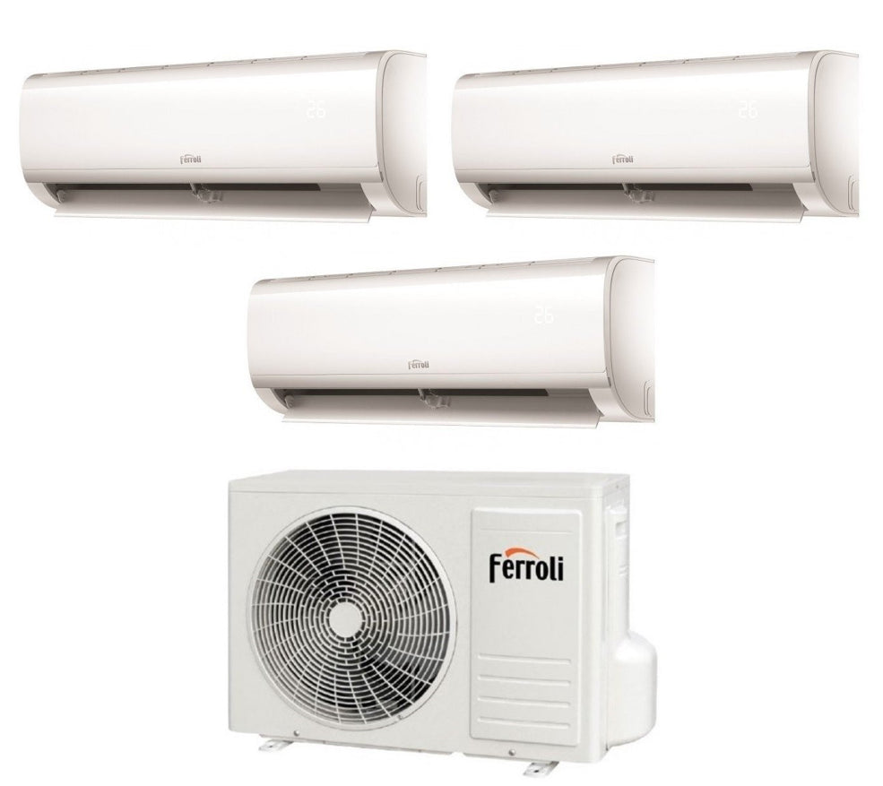Condizionatore Climatizzatore Ferroli Trial Split Inverter Diamant M R32 Wi-Fi 7000+9000+18000 Con 2CO9AA1F 27-3