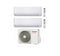 Condizionatore Climatizzatore Toshiba Dual Split Seiya R-32 7000+7000 BTU Con RAS-2M14U2AVG-E Wi-Fi Optional
